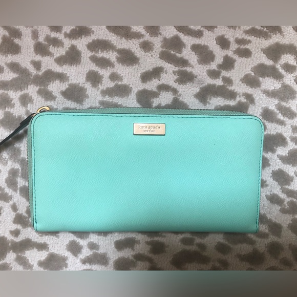 kate spade Handbags - Kate Spade Teal Accordion Wallet